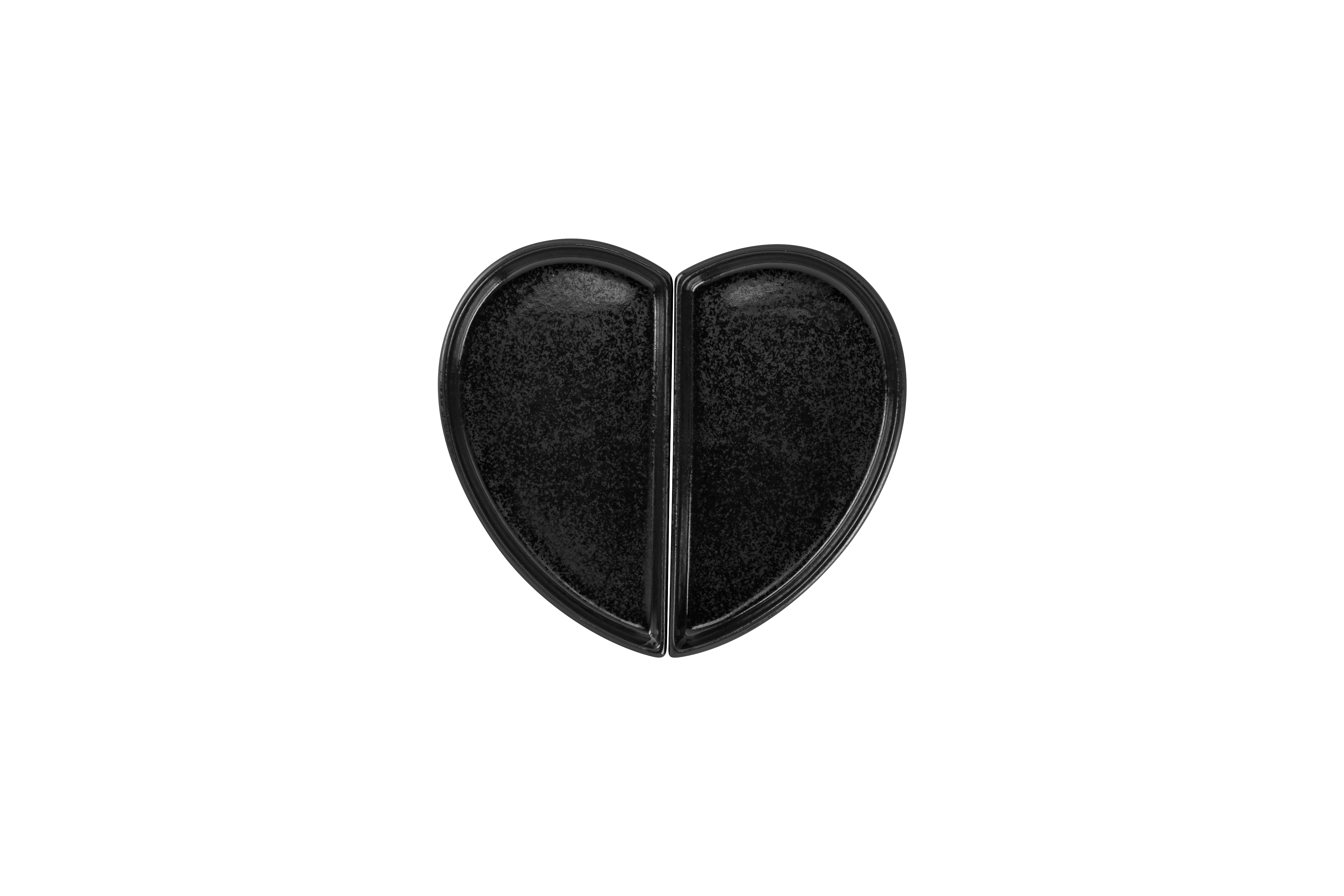 Teller flach coup linke Hälfte cm 10x18x2,5cm 0,17L CLICHÉ karbon black