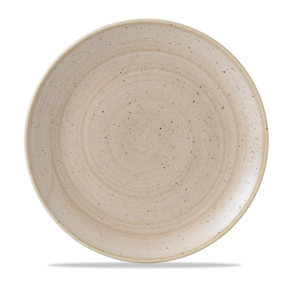 Teller flach coup 29cm STONECAST nutmeg cream