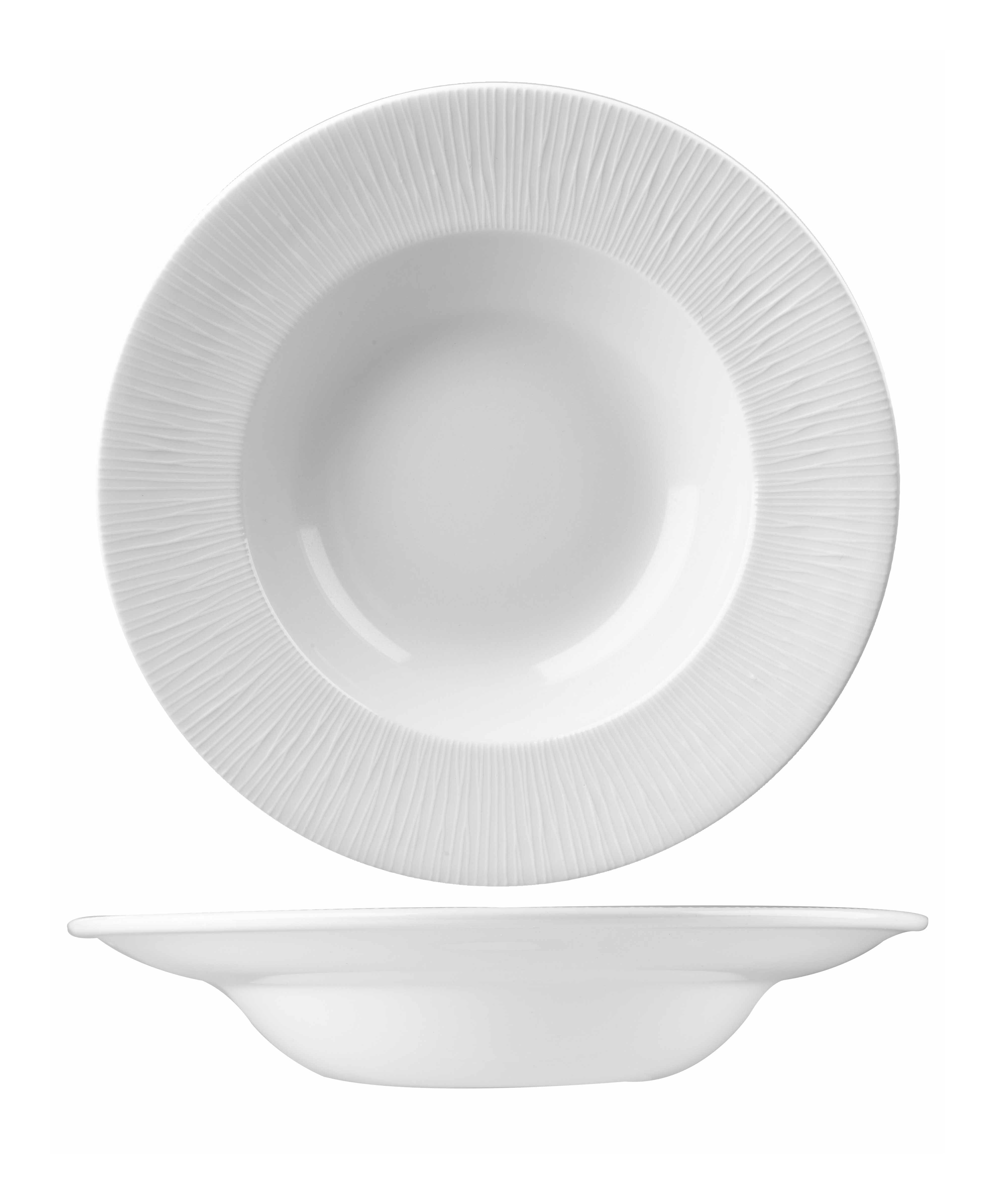 Teller tief breite Fahne 28cm BAMBOO