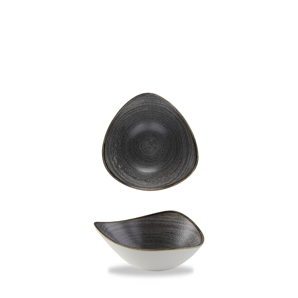 Schale dreieckig 18,5cm STONECAST RAW Black